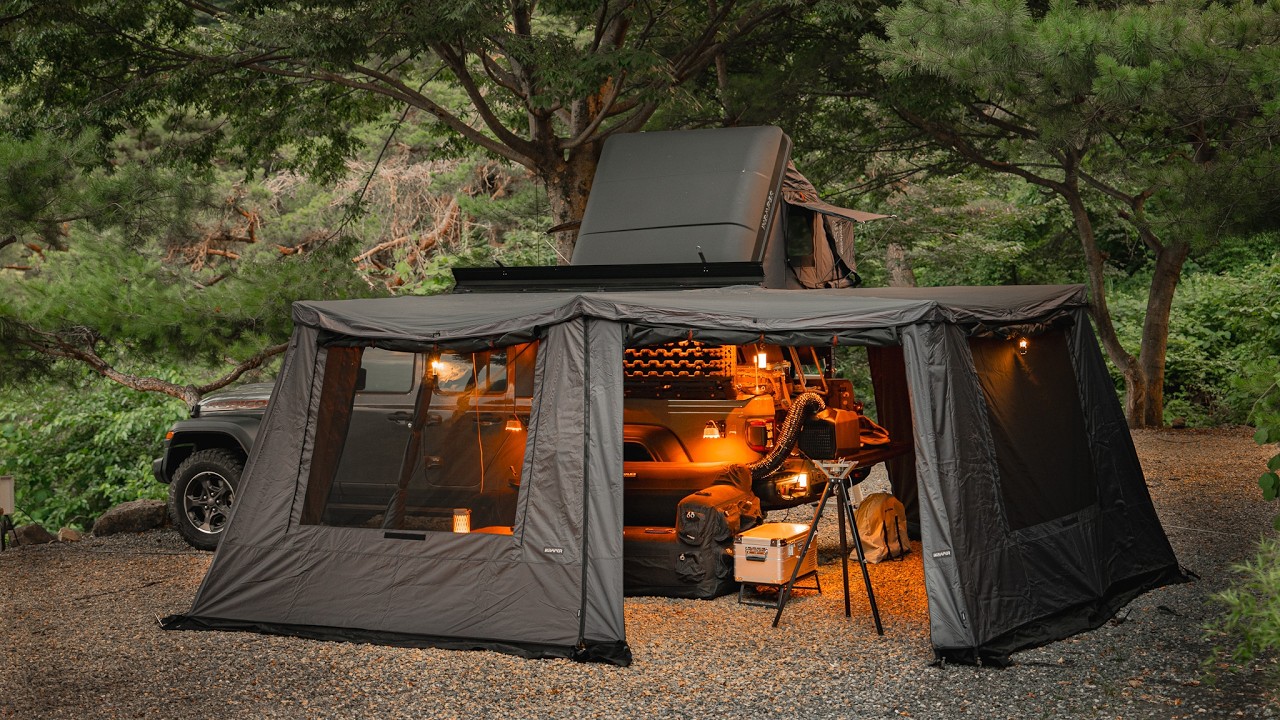 Автокемпинг в лесу - | Jeep Gladiator | iKamper | Cozy | EcoFlow Wave 3