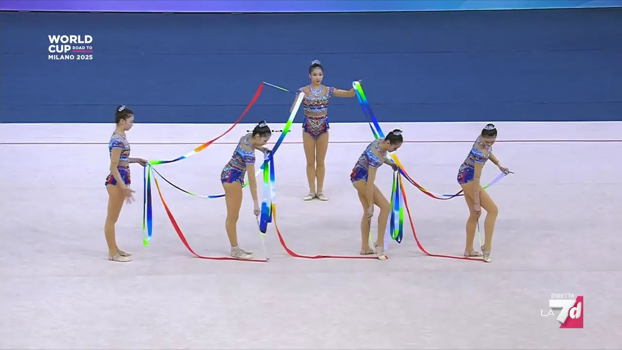 China Group 🥇 5 Ribbons Final (25.150) 2025 World Cup Baku Azerbaijan #rhythmicgymnastics