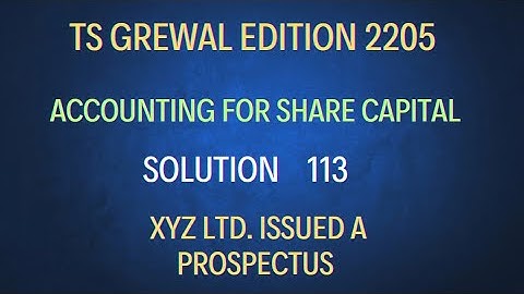 Solution no. 113 | shares | T S Grewal | Edition 2025 @sethsaccountancytricks