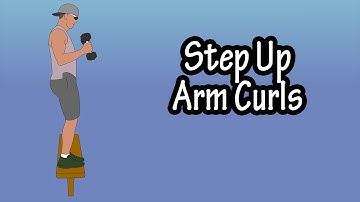 How To Do, Perform Step Up To Dumbbell Arm Curls Combination Exercise