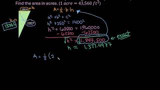 Pythagorean Theorem Application: Area of Land