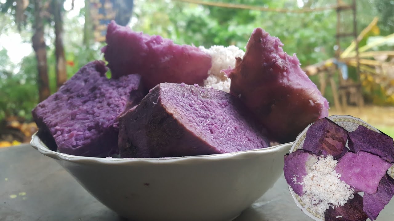 raja ala | රාජා අල | ஊதா உருளைக்கிழங்கு | purple potato - YouTube