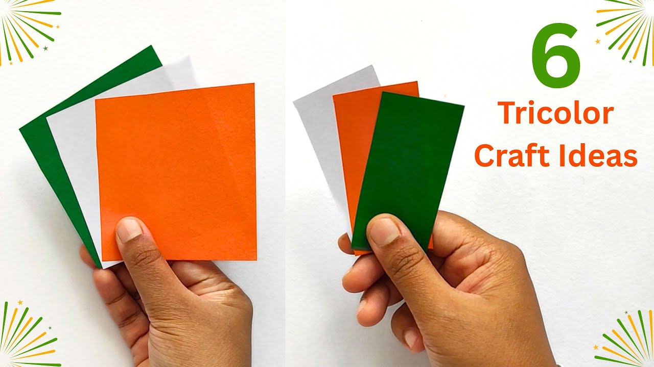 6 Beautiful Tricolor Craft using Paper | Independence Day Craft Ideas | Republic Day Craft| Easy DIY