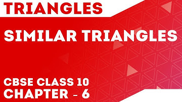Triangles | Chapter 6 | Similar Triangles | Maths Class 10 | Letstute CBSE