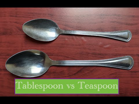 Cooking Basics | TableSpoon Vs TeaSpoon | Size and