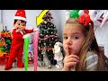 Ruby and Bonnie Elf on the Shelf Slime Challenge