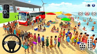 Bus Driving to Beach! Took a Whole City to Enjoy Vacation 😱🏖️ | Driving Simulator 3D screenshot 2