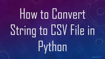 How to Convert String to CSV File in Python
