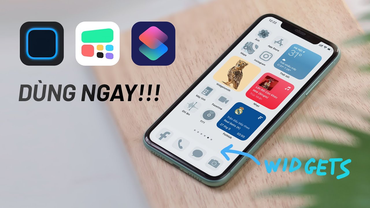 Top 3 Ứng Dụng Tuỳ Biến Theme Widget Giao Diện Ios 14 - Youtube