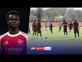 Bukayo Saka absent but Rice and Gabriel return as Arsenal train ahead of Sporting CP clash