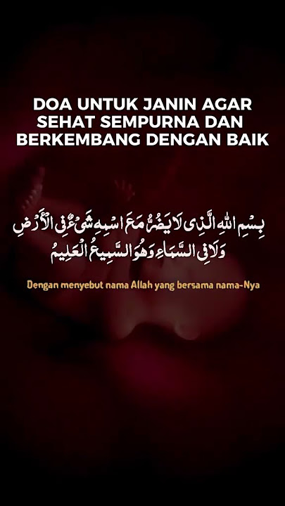 Doa Janin Sehat Sempurna - Medikacare