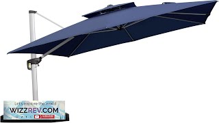 PURPLE LEAF 10ft Patio Umbrella Outdoor Square Umbrella Large Cantilever Umbrella Windproof