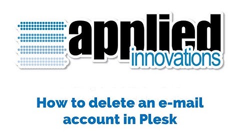 How to delete an e-mail account in Plesk