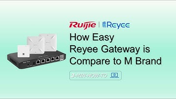 Reyee EG simplify configuration than M brand gateway