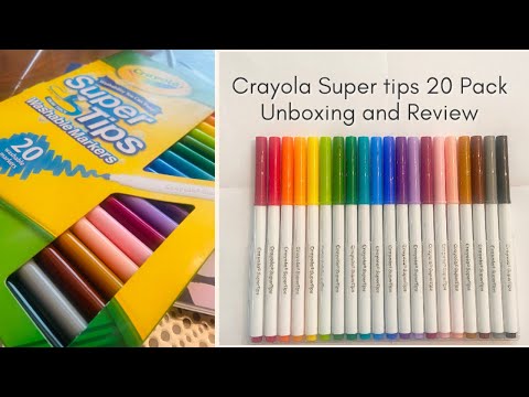120 Crayola Super Tips Swatch 🌼 Review & Unboxing 🌼 2023 