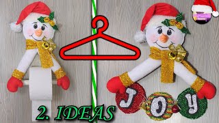 solo con un GANCHO DE ROPA lograrás 2 IDEAS NAVIDEÑAS (MOLDES GRATIS) | Galería de Creatividad