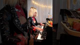 ROCK PIANO DAY 🎸🔥 Burnice ZZZ Piano Cover and Cosplay! #zenlesszonezero #shorts #piano #cosplay