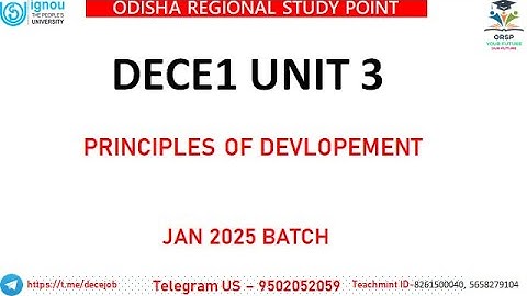 DECE1 UNIT 3 | DECE Live Class  |JAN 2025 BATCH | IGNOU |DECE ASSIGNMENT & PROJECT |