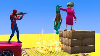 Scary Teacher 3d - Blue Spiderman  vs Miss'T ( Spiderman Rescue ) - Game Animation screenshot 4