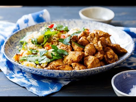 Moroccan chicken couscous salad