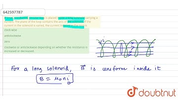A small, conducting circular loop is placed inside a long solenoid carrying a current. The plane...