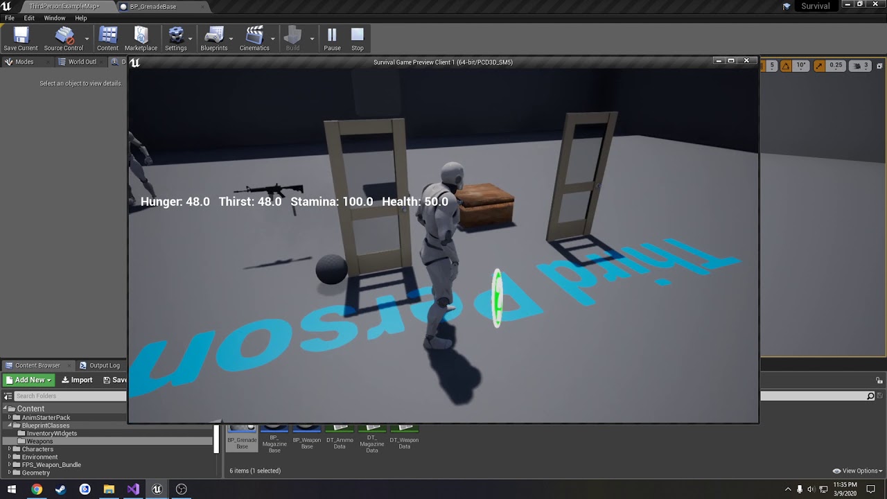 Unreal Engine C++ Multiplayer Survival Series #35.3: