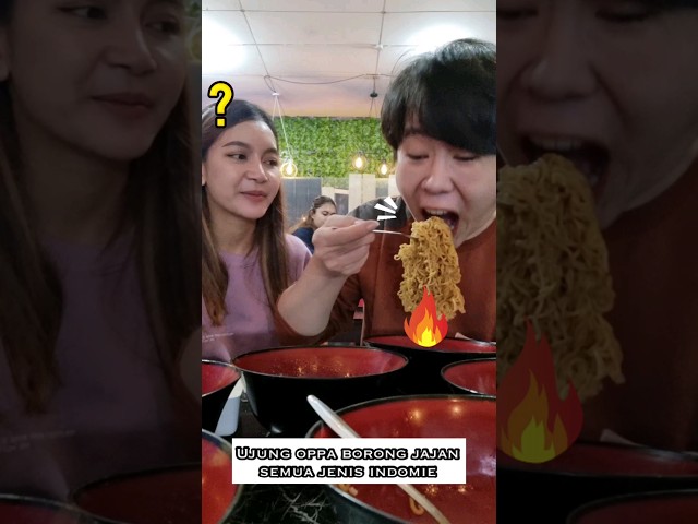 Ngakak🤣 Ujung Oppa Borong Jajan Semua Jenis Indomie #shorts class=