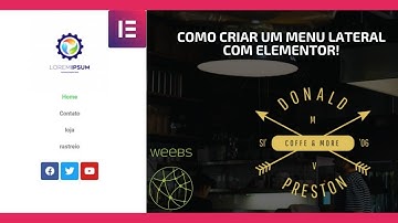 Como criar um menu lateral com elementor