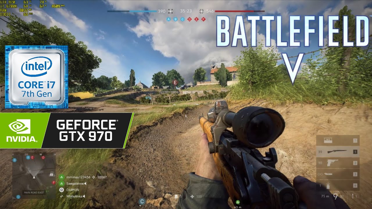 Battlefield 5 - Core i7 6700K & GTX 970 - YouTube