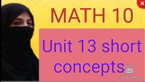 Math 10 || Chapter 13 [ concept ] || Ex 13.1 || Ocean of Knowledge