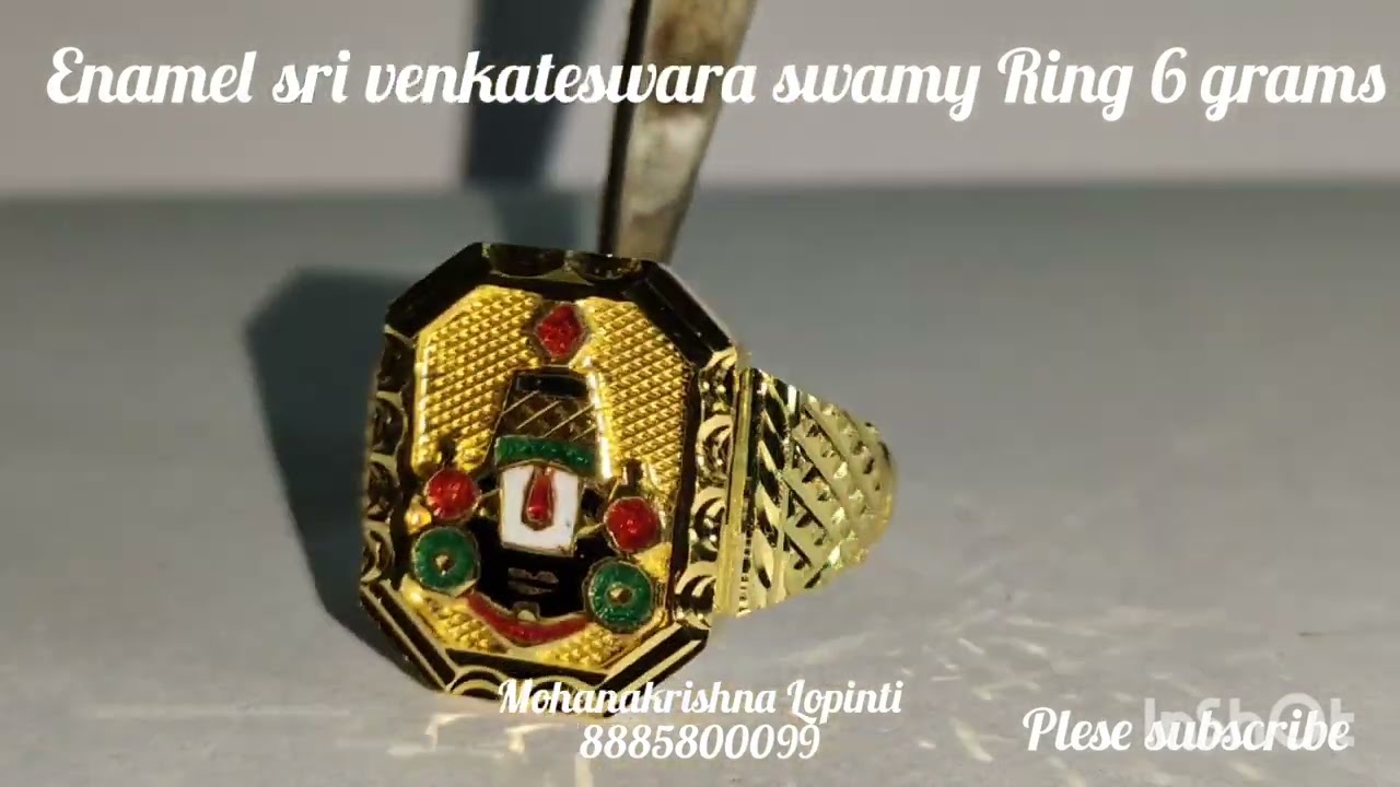 Casting Emerald Venkateshwara Swamy Ring || New Gold Balaji Ring 2023  Design || 10 Grams || AMBICA - YouTube