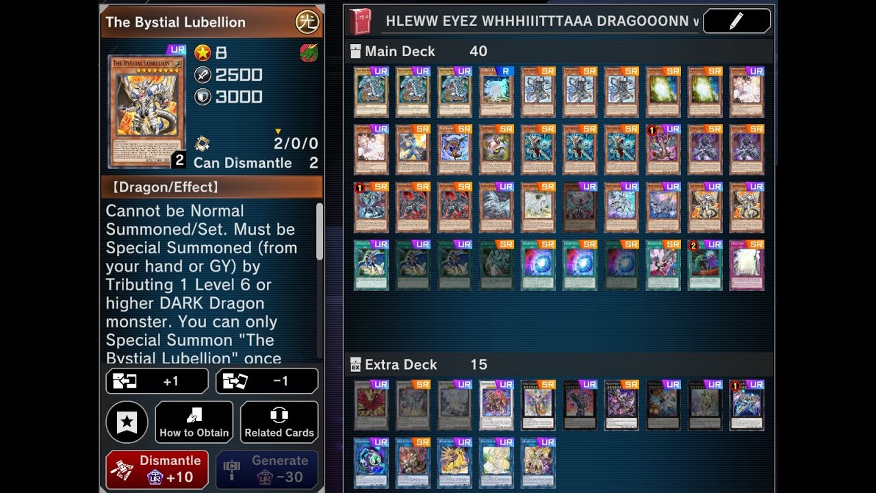 Trying my Blue Eyes Bystial deck with a twist YouTube