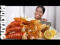 GIANT KING CRAB LEGS ,SEAFOOD BOIL MUKBANG + BL4CK DENIM DRIP SEAFOOD SAUCE | STORYTIME