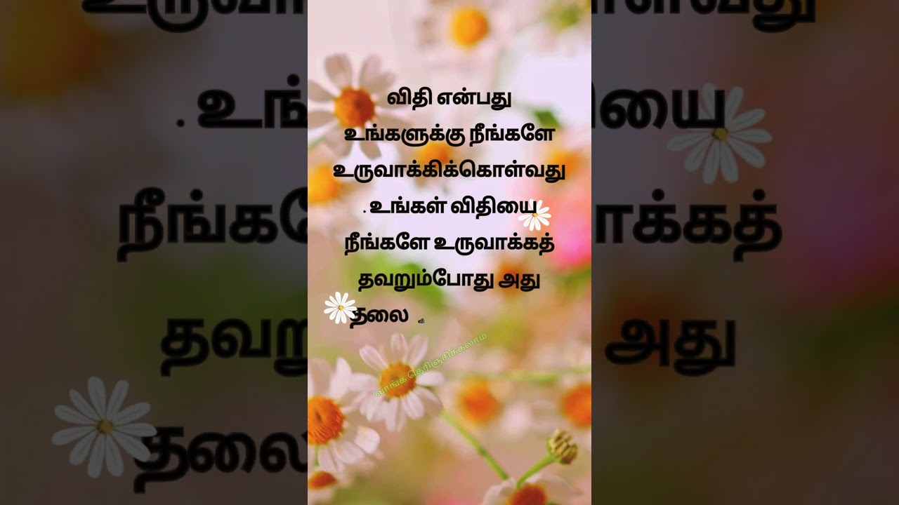 விதியை நீயே உருவாக்கு || Tamil Motivational Quote || Life Lesson 