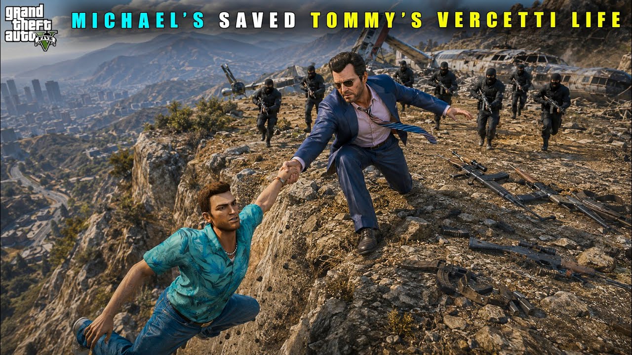 GTA 5 : MICHAEL SAVED TOMMY VERCETTI'S LIFE || BB GAMING