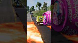 &Sponge Bob &Huggy &Train &Speakerman_moto &Batman &Barbie bollard in Beamng Drive