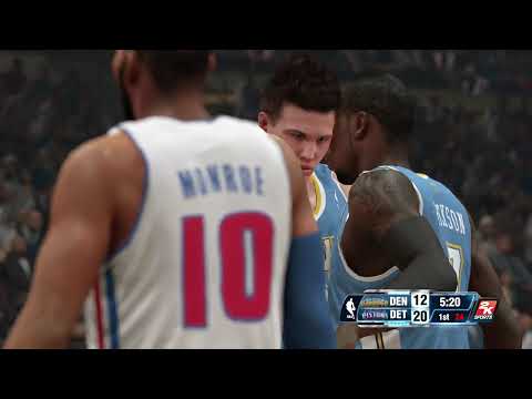 2K14 NBA Full Denver Nuggets Vs Detroit Pistons