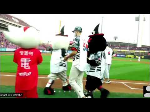 210623 황동일, 신영석 선수 시구 시타, kt위즈 vs KIA