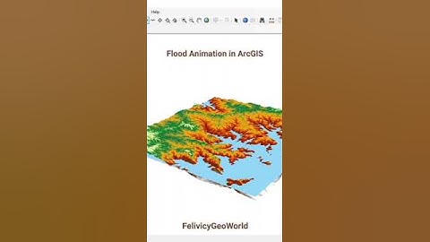 Flood Animation in ArcGIS #arcgis #remotesensing #geospatial #flood #foryou #youtube #youtubeshorts