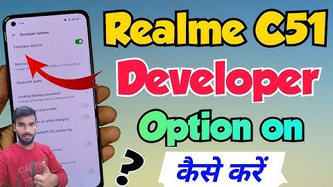 Realme C51 me developer option kaise on kare | how to enable developer option setting in realme c51