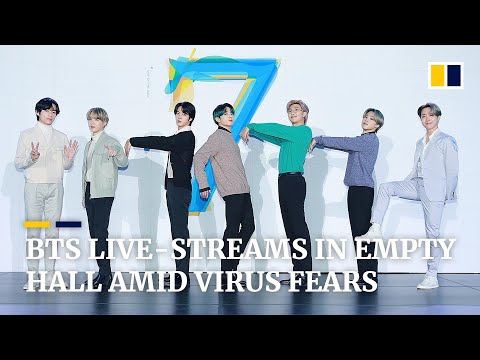 k-pop-group-bts-live-streams-press-conference-in-empty-hall-amid-coronavirus-epidemic