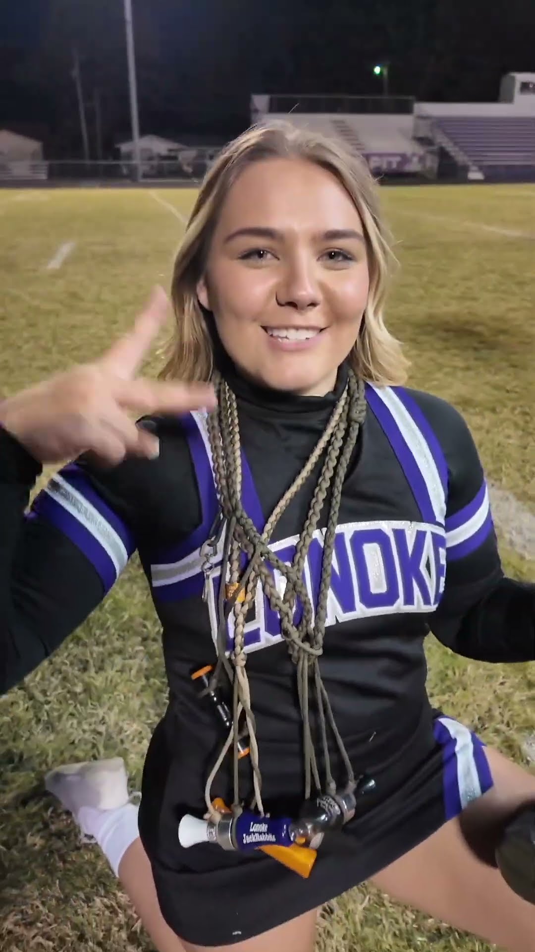Going to have to edit that in photoshop! In-camera effects, posing, and reactions! #football #cheer