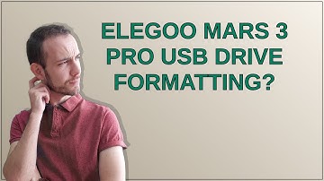 Elegoo Mars 3 Pro USB drive formatting?