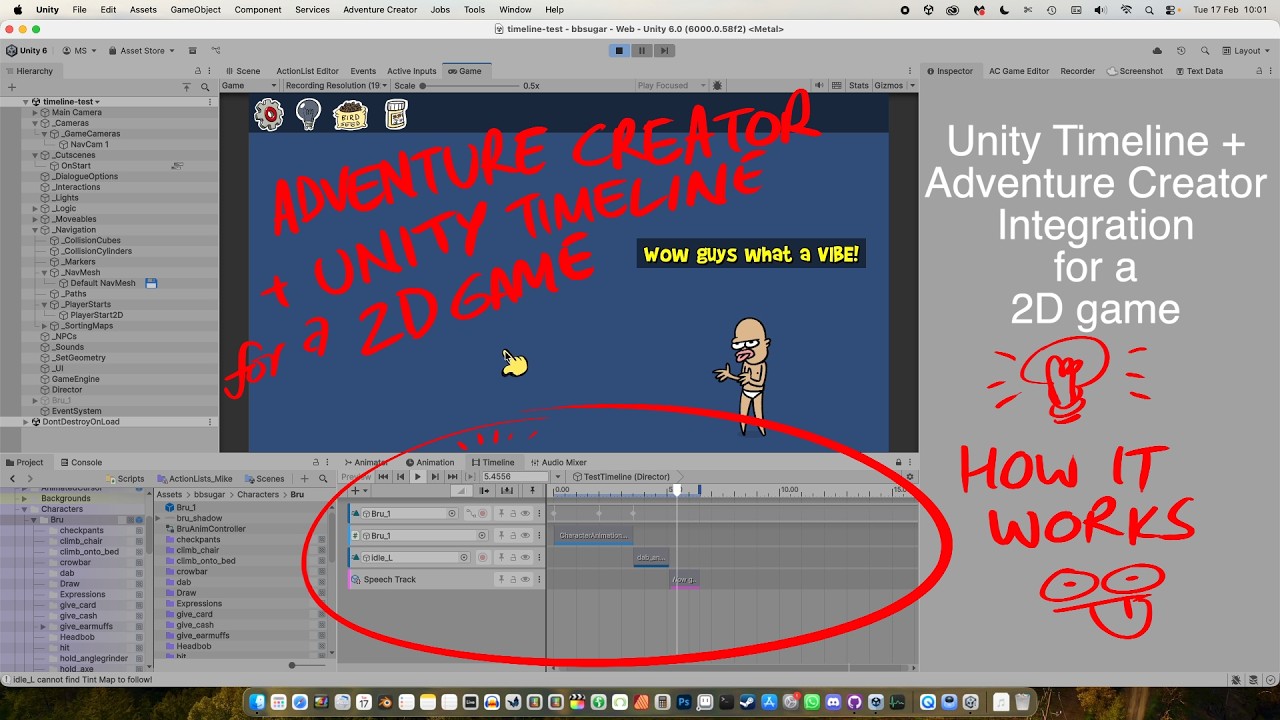 Adventure Creator + Unity Timeline Integration for a 2D Game - YouTube