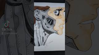 Dibujando un #cyborg 🤖 #cyberpunk #robot #arte #art #dibujosart #drawing