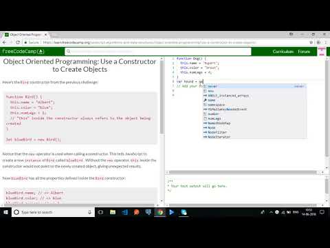 Object Oriented Programming: Use a Constructor to Create Objects