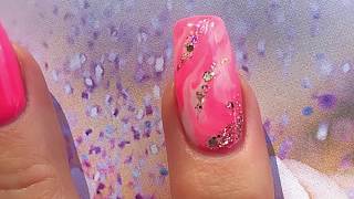Marble Effect Tutorial with Fuzion Gel|With Guest Mega Nail Supply