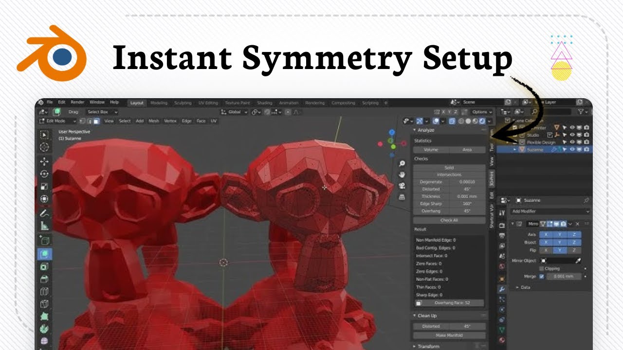 How to use auto mirror in Blender (Fast Symmetry) - YouTube