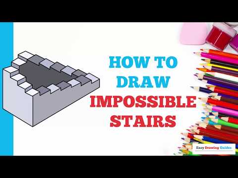 How to Draw Impossible Stairs in a Few Easy Steps: Drawing Tutorial for Kids and Beginners
