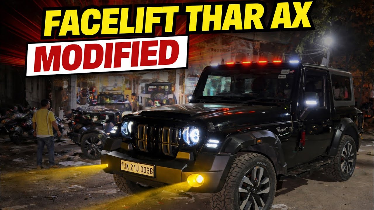Thar Basic Modification Facelift Modified Thar | Thar modification 🤩 Thar modification with ...